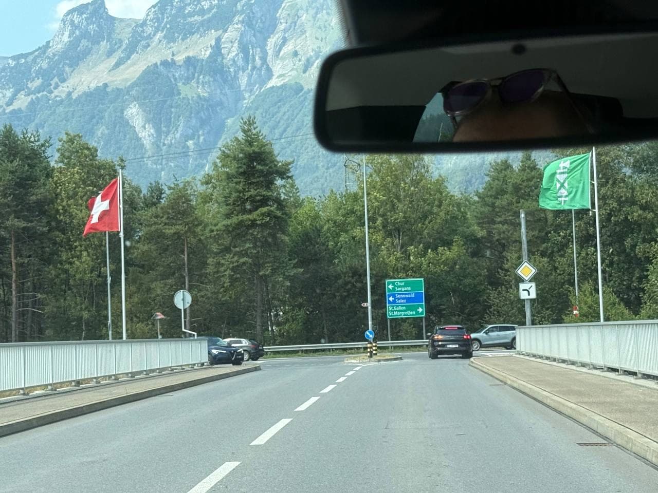 1:08pm Austria to Liechtenstein. 1:12pm Liechtenstein to Switzerland.