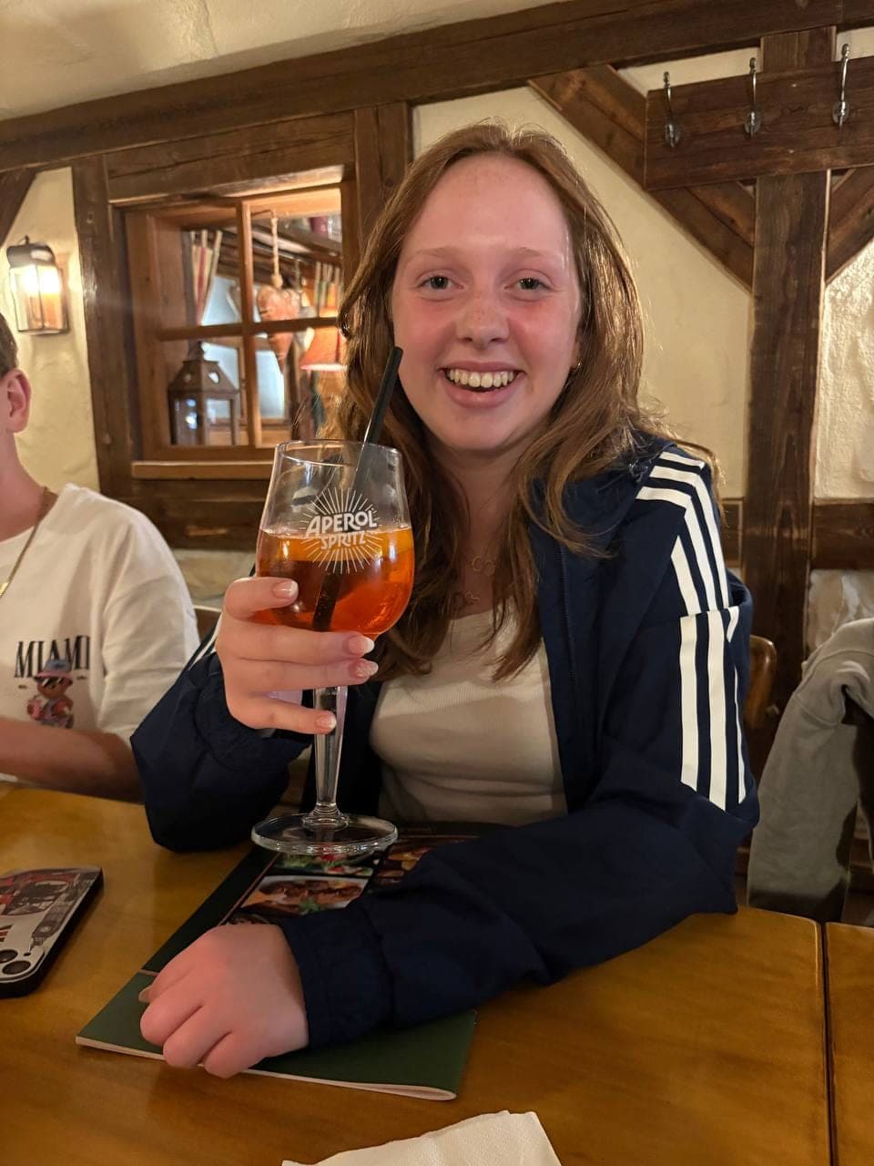 Sofie's first alcoholic beverage