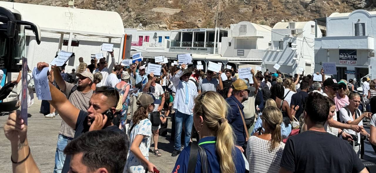 Every person was holding a sign