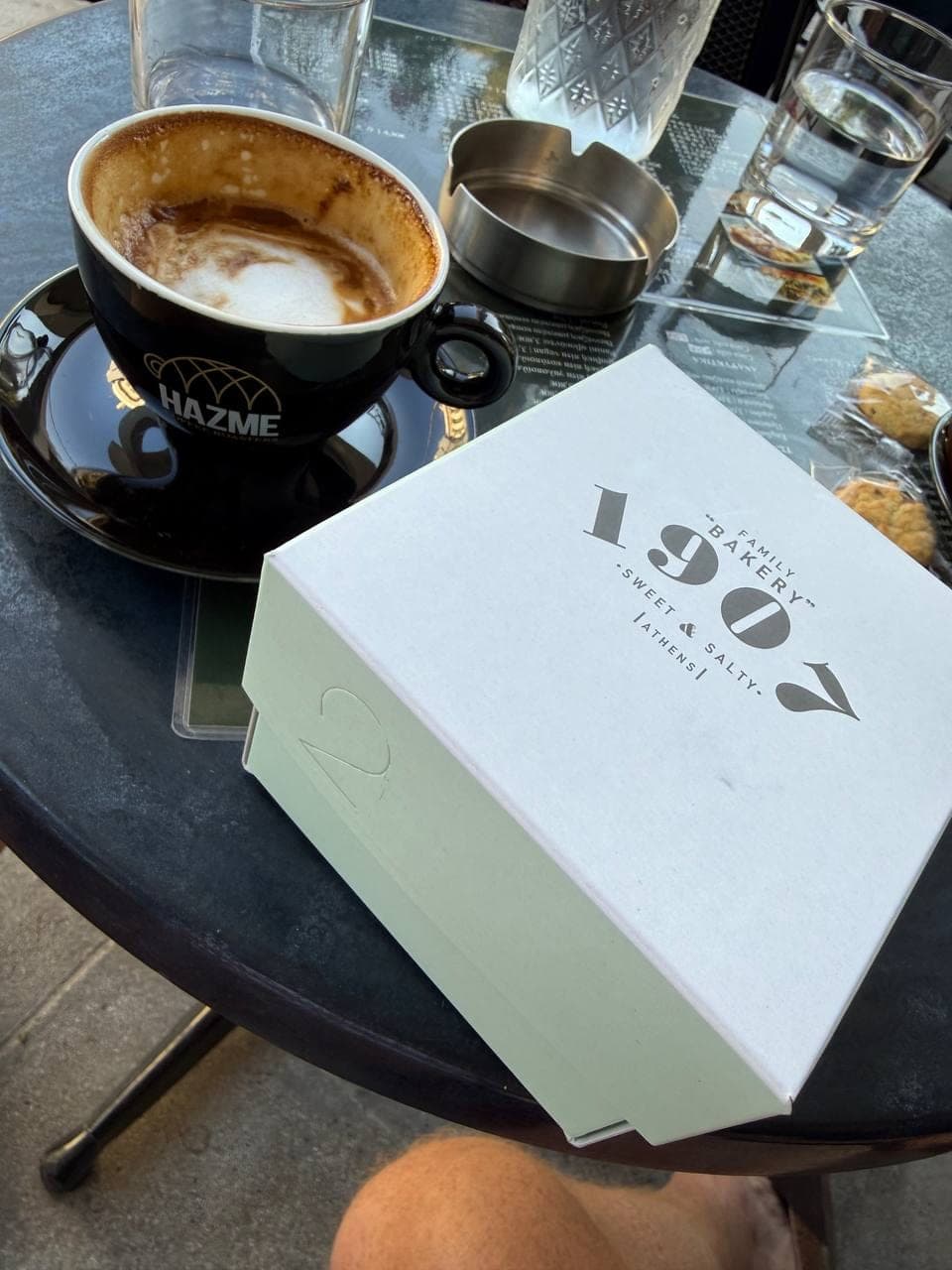 Coffee and baked goods to start the day.