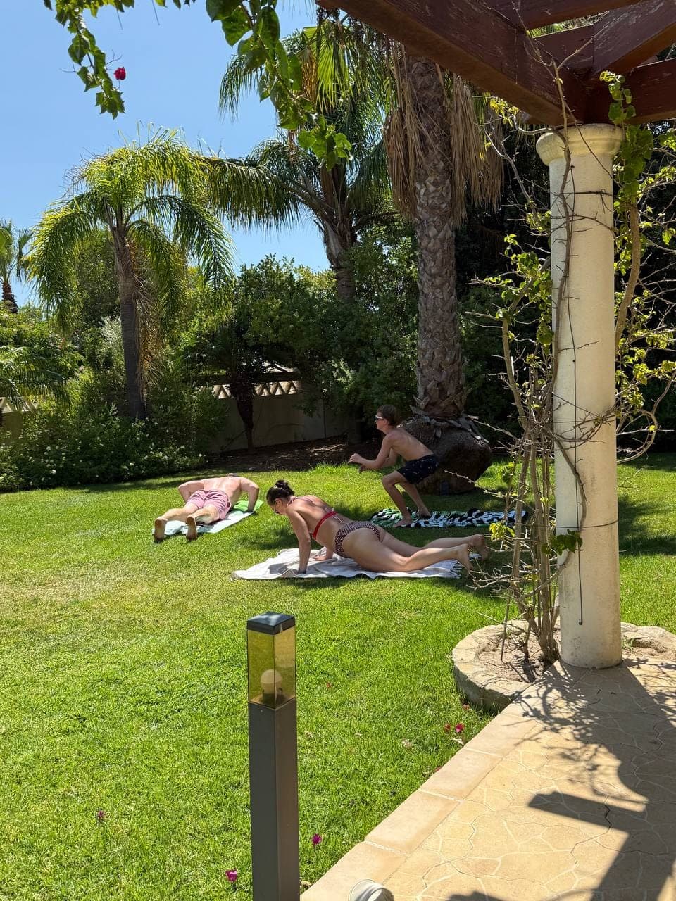 Poolside workout