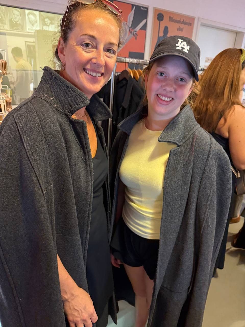 Sofie and I in nurse cloaks because the tunnels were freezing
